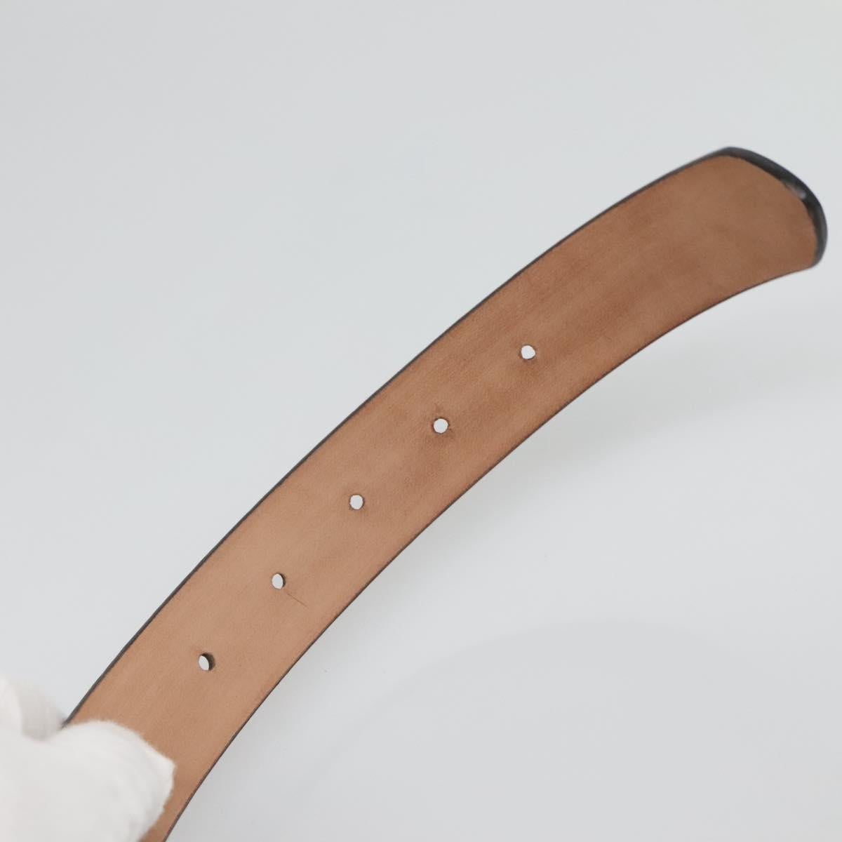 FENDI Belt Leather 41.3"" Black Auth sw412