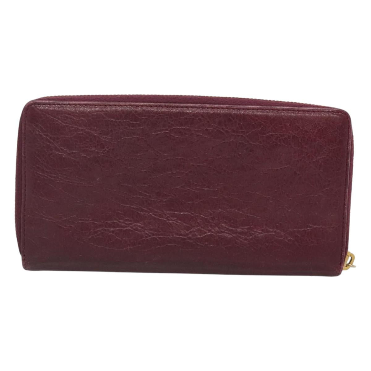BALENCIAGA Long Wallet Leather Purple 253053 Auth sw423