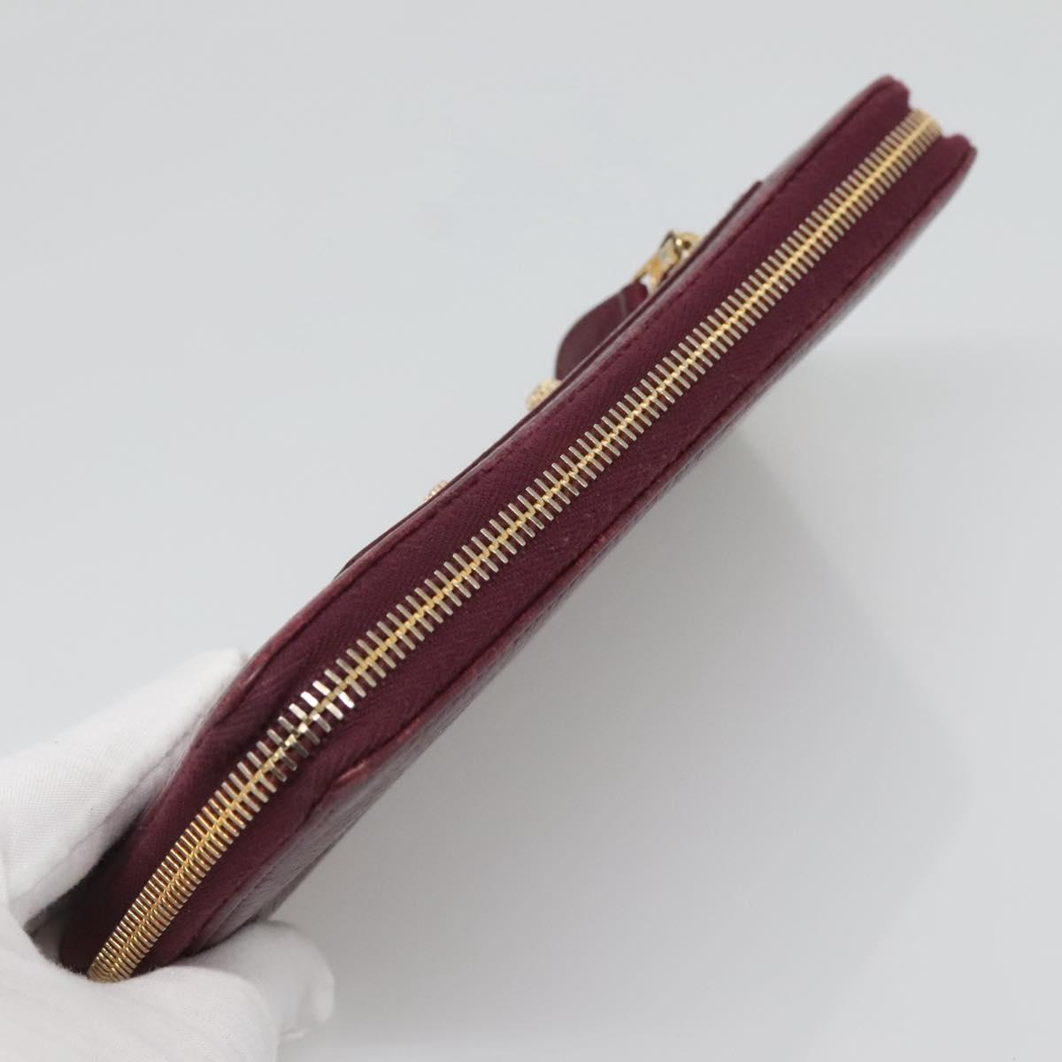 BALENCIAGA Long Wallet Leather Purple 253053 Auth sw423