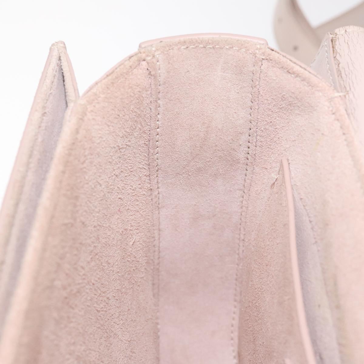 SAINT LAURENT Bellecious Shoulder Bag Suede Leather Pink Auth sw424