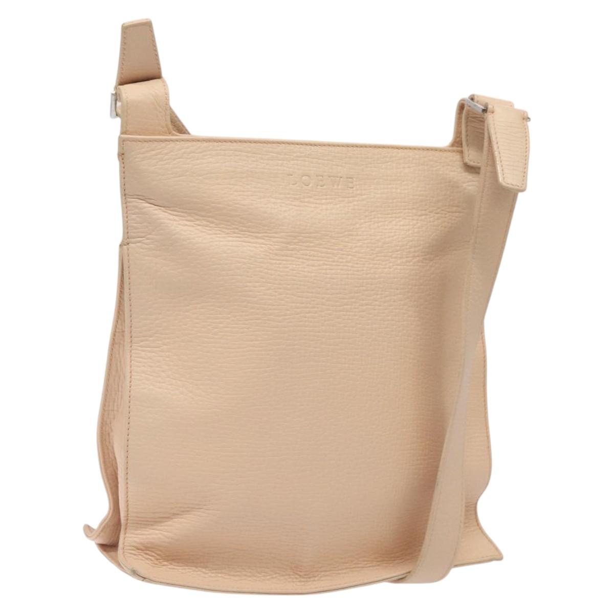 LOEWE Shoulder Bag Leather Pink Auth sw433