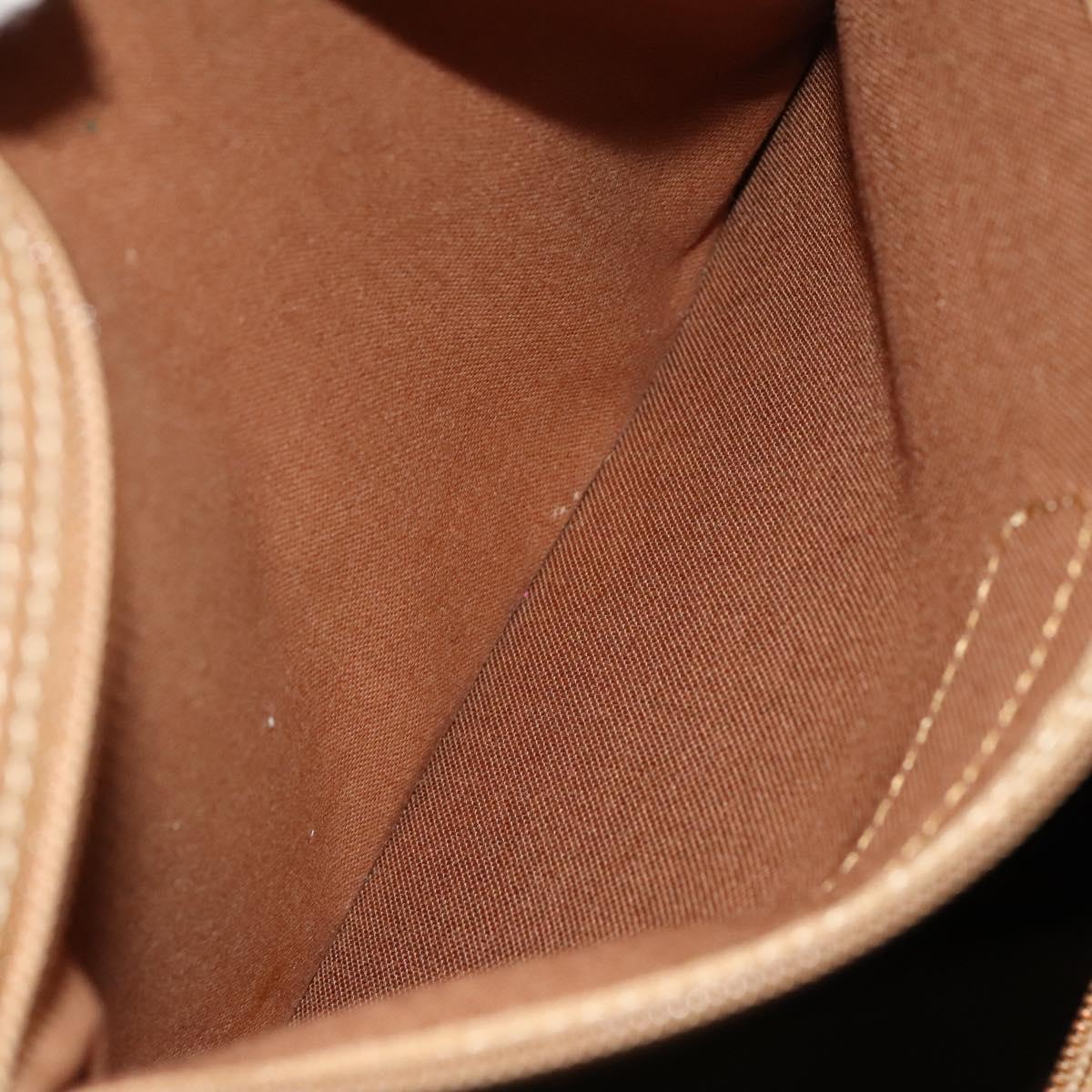 Christian Dior Honeycomb Canvas Boston Bag PVC Leather Black Auth sw438