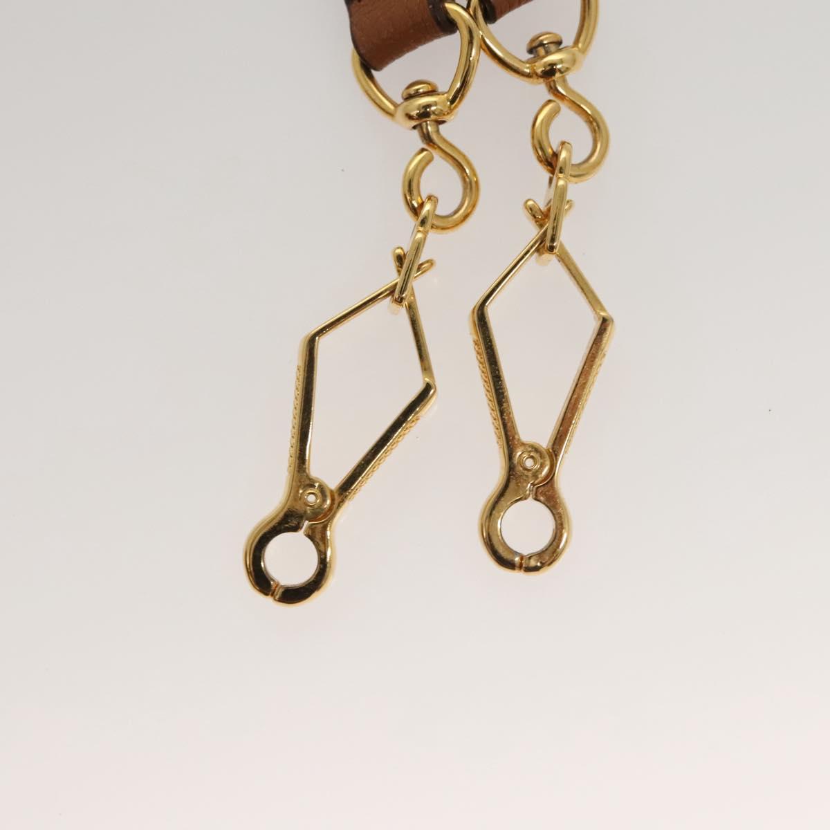 Miu Miu Hand Bag Leather 2way Brown Gold Auth sw446