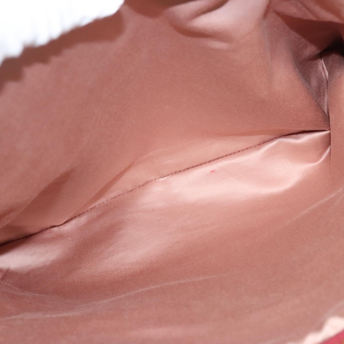 Miu Miu Hand Bag Leather 2way Red Gold Auth sw447M