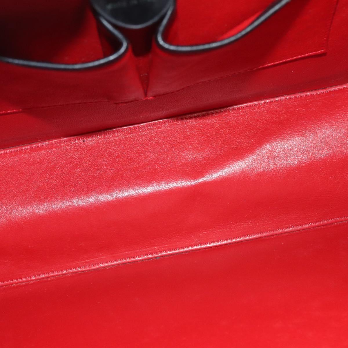 CELINE Shoulder Bag Leather Black Auth sw451