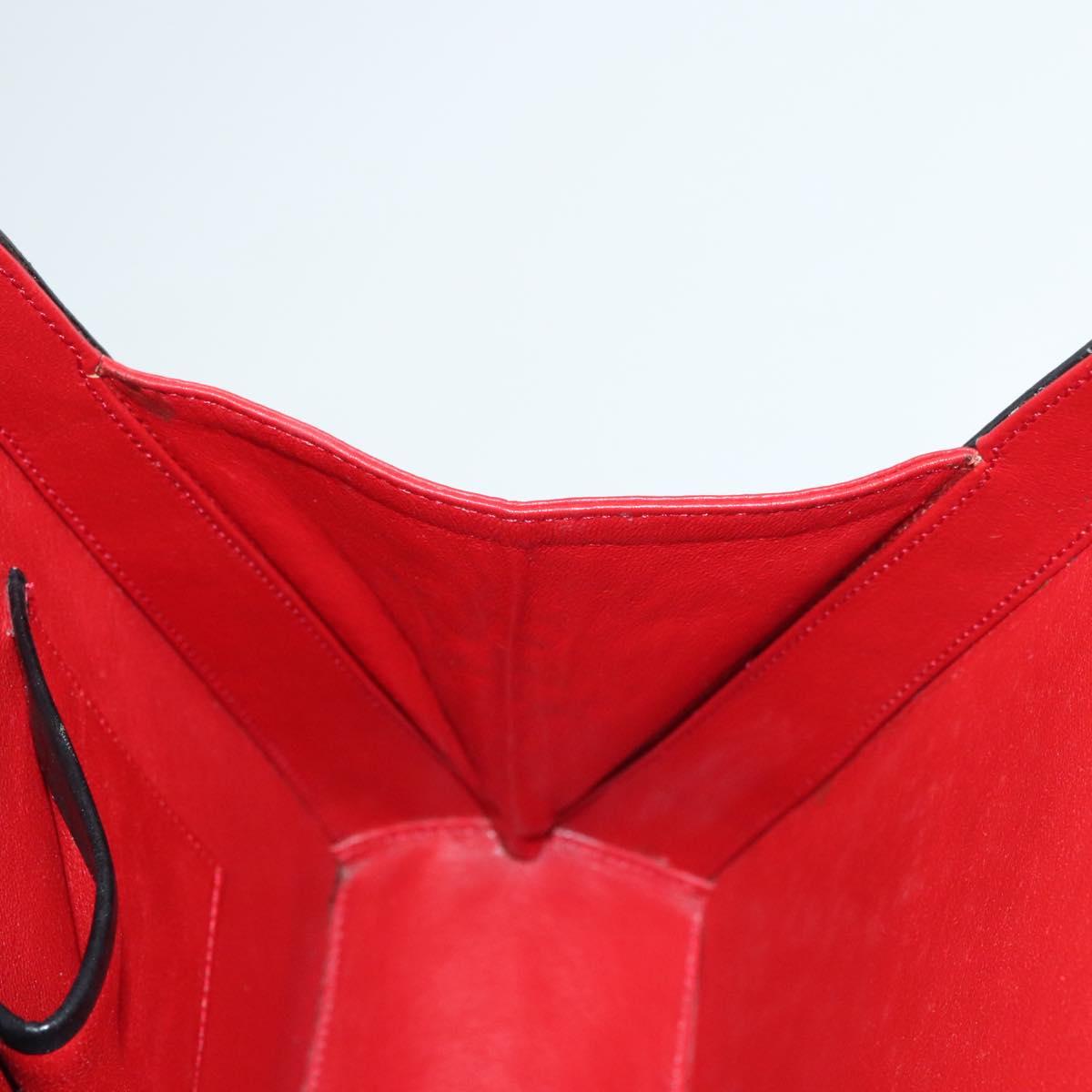 CELINE Shoulder Bag Leather Black Auth sw451