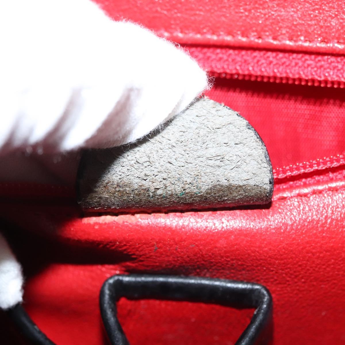 CELINE Shoulder Bag Leather Black Auth sw451