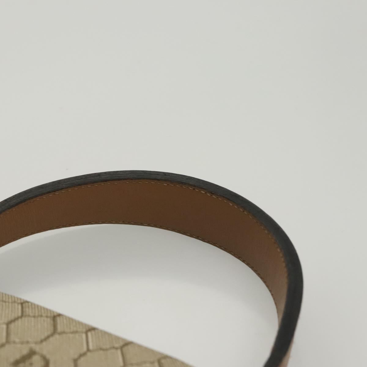 Christian Dior Honeycomb Canvas Hand Bag PVC Leather Beige Auth sw453