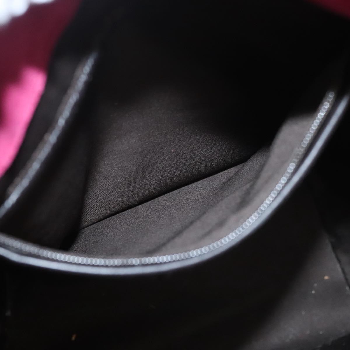 SAINT LAURENT Downtown Shoulder Bag Enamel Red Gold Auth sw465