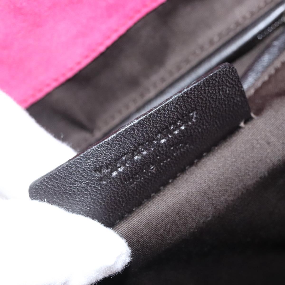 SAINT LAURENT Downtown Shoulder Bag Enamel Red Gold Auth sw465