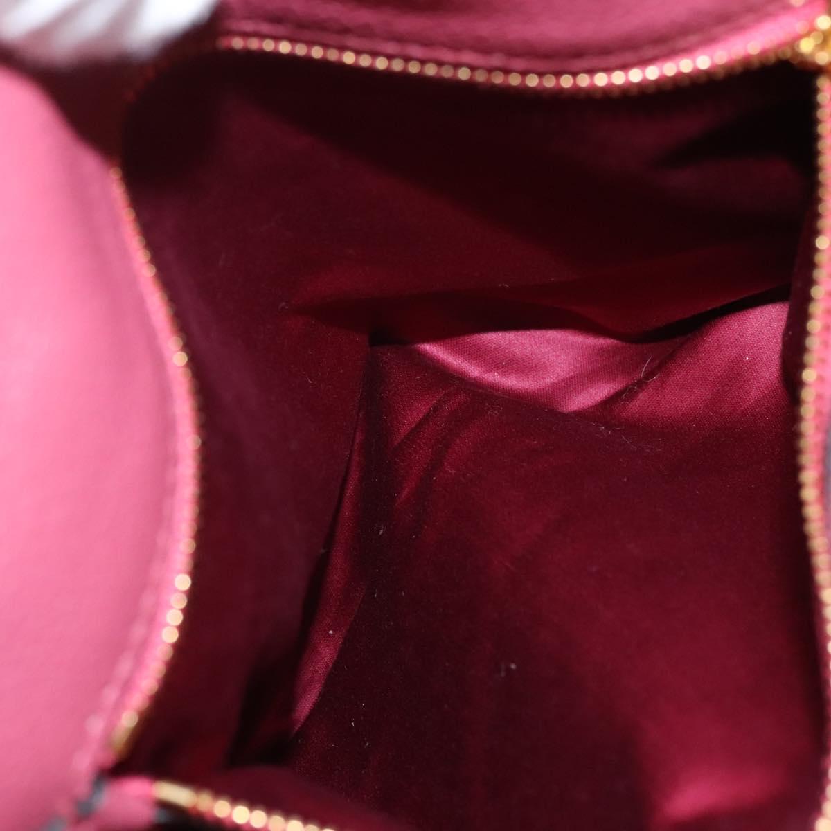 Miu Miu Hand Bag Leather 2way Pink Gold Auth sw499