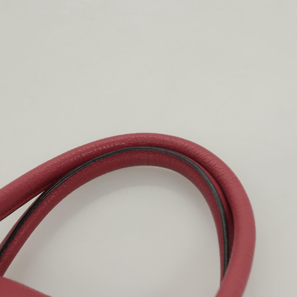 Miu Miu Hand Bag Leather 2way Pink Gold Auth sw499