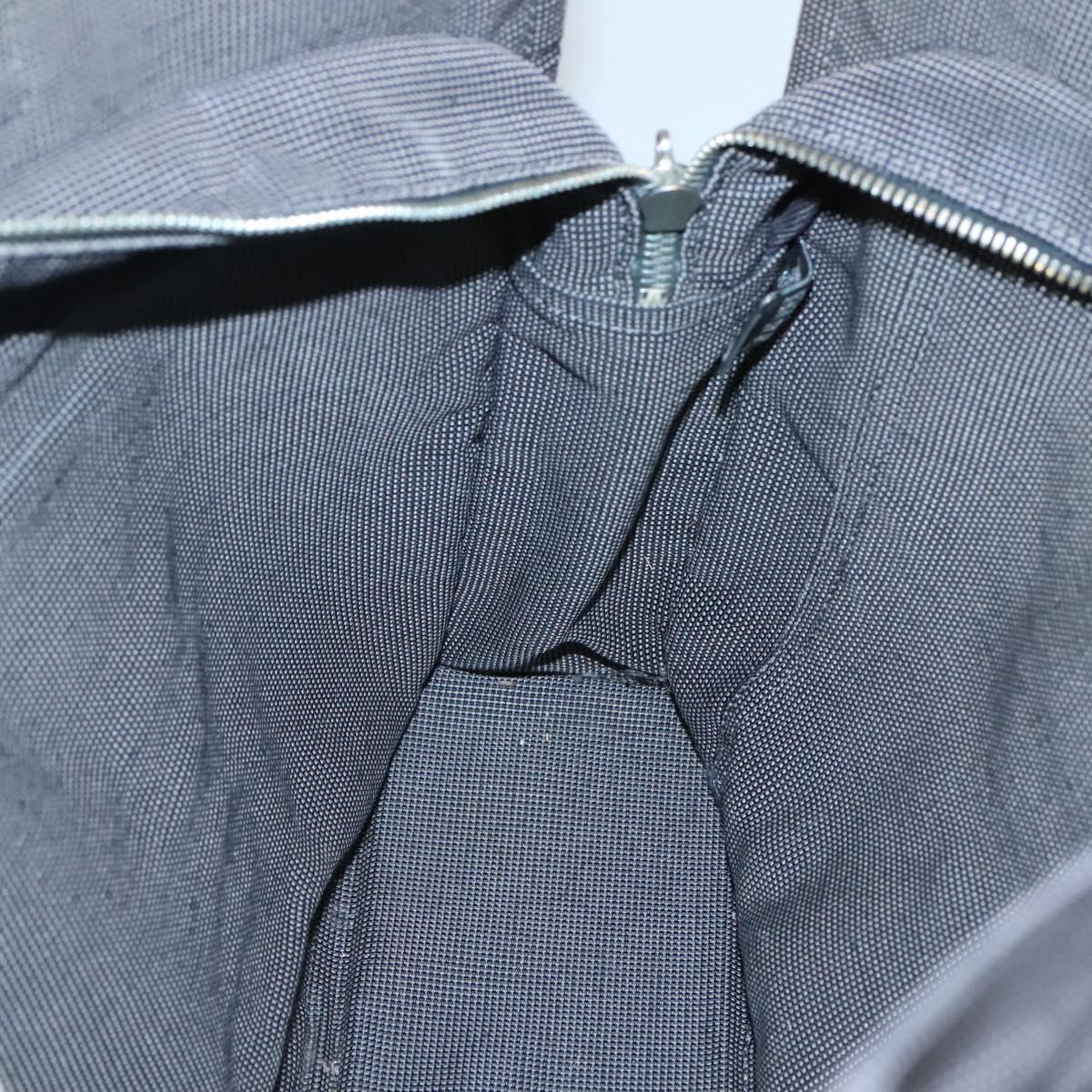 HERMES Her Line MM Hand Bag Canvas Gray Auth sw509