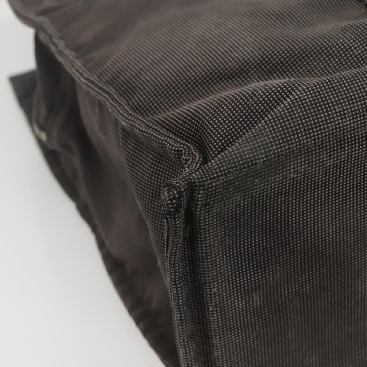 HERMES Her Line MM Hand Bag Canvas Gray Auth sw510