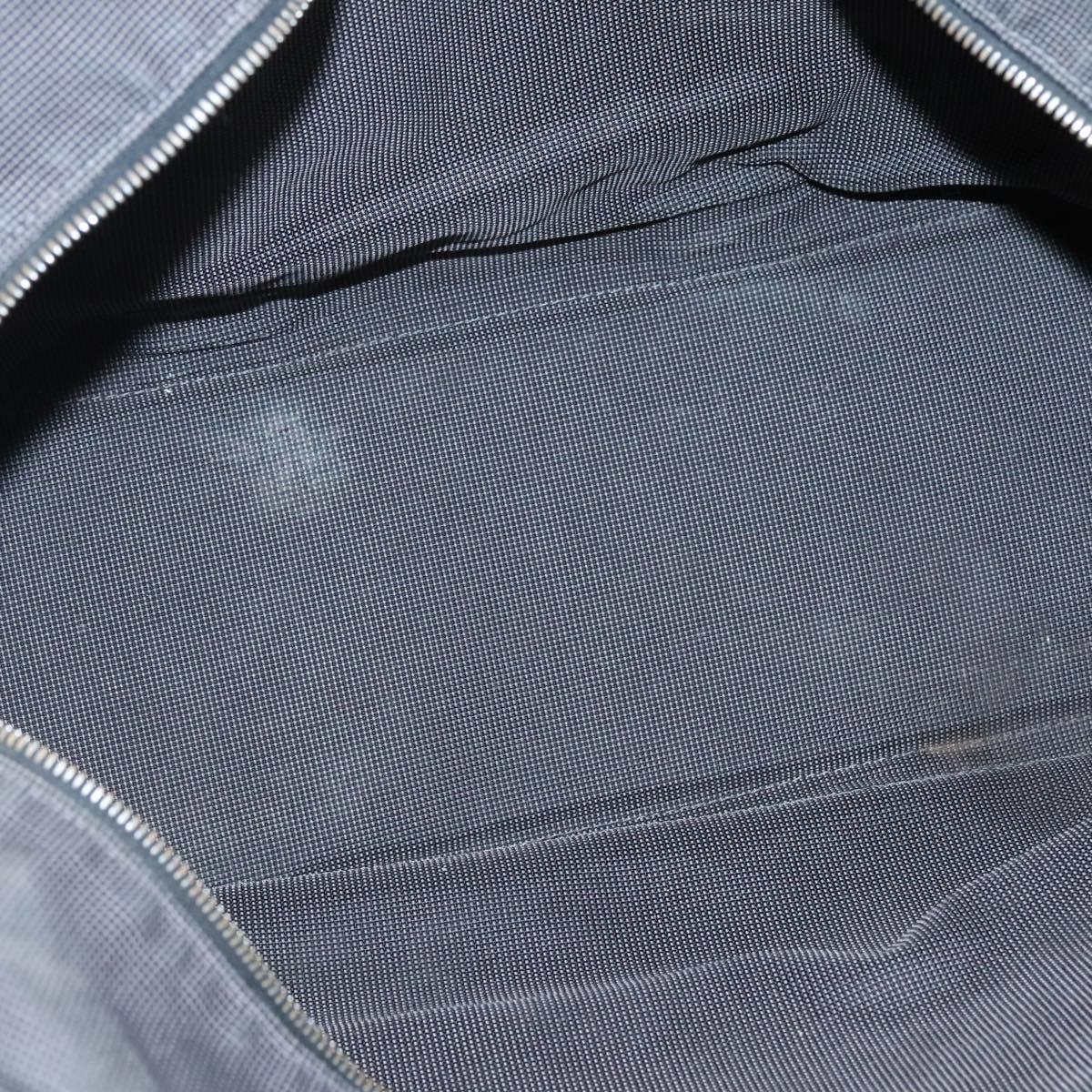 HERMES Her Line MM Hand Bag Canvas Gray Auth sw510