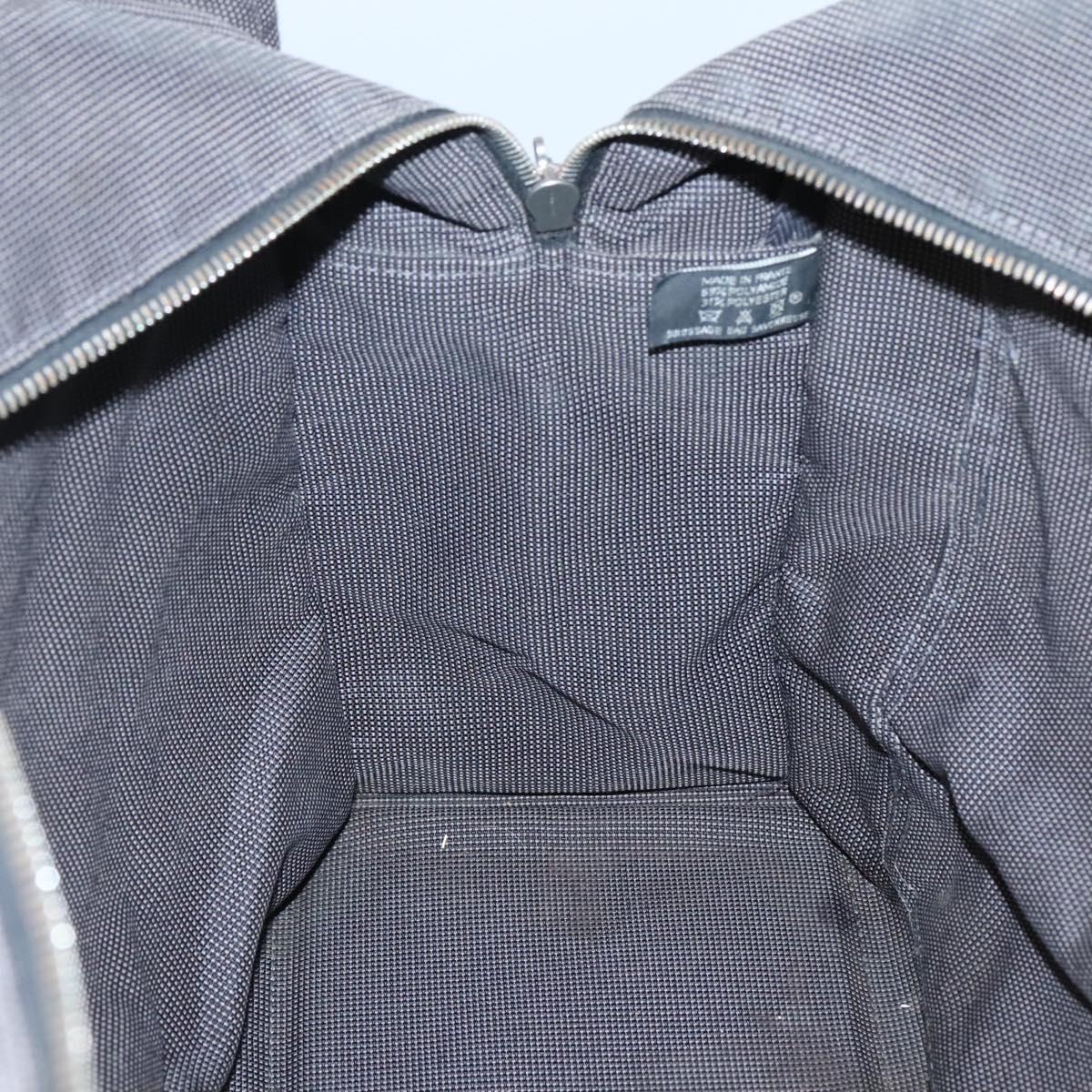 HERMES Her Line MM Hand Bag Canvas Gray Auth sw510