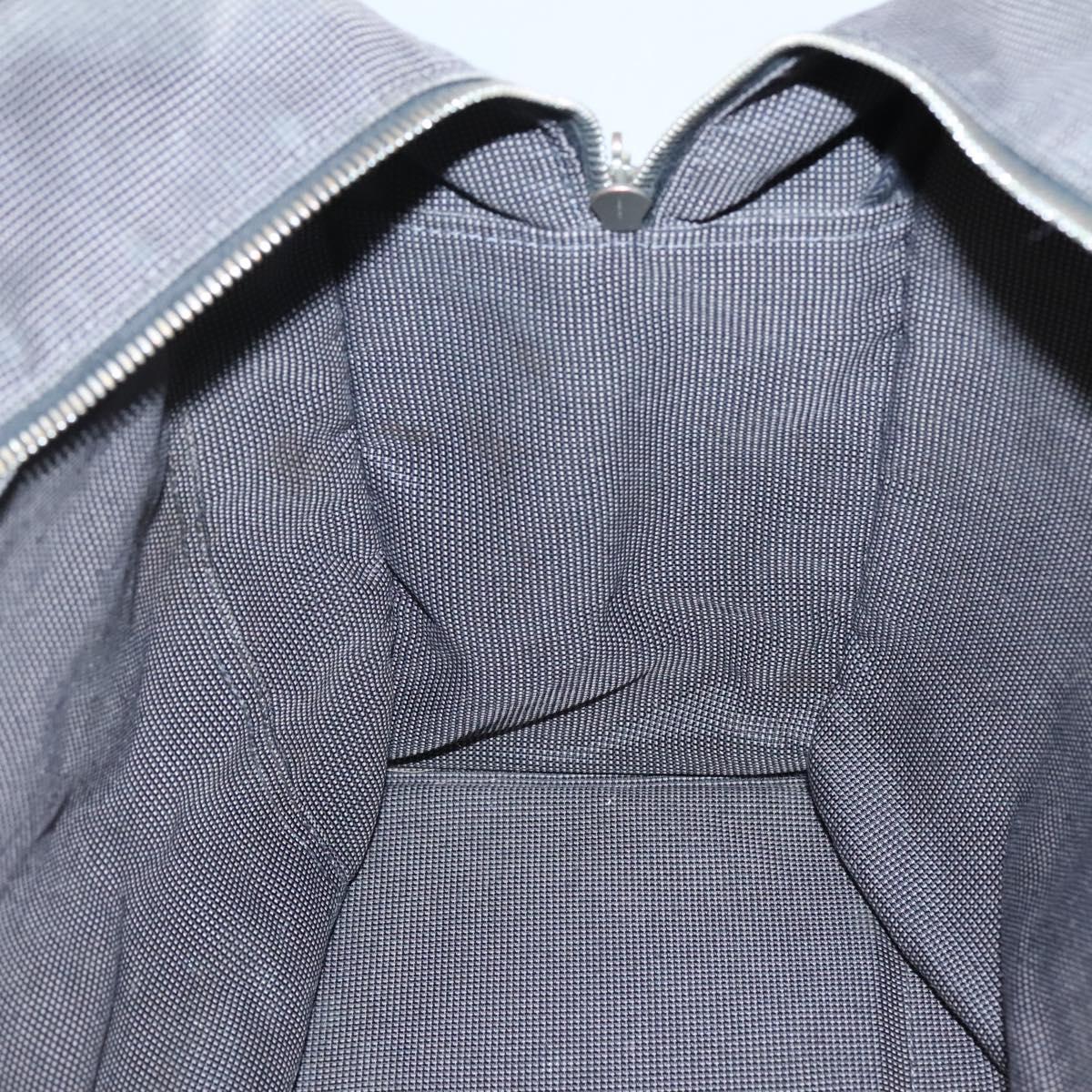 HERMES Her Line MM Hand Bag Canvas Gray Auth sw510