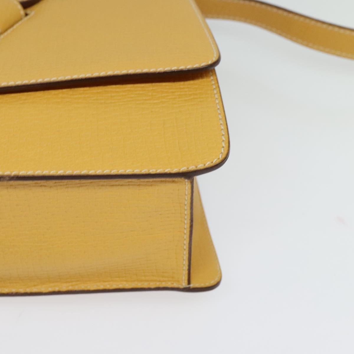 LOEWE Barcelona Hand Bag Leather 2way Yellow Auth sw518