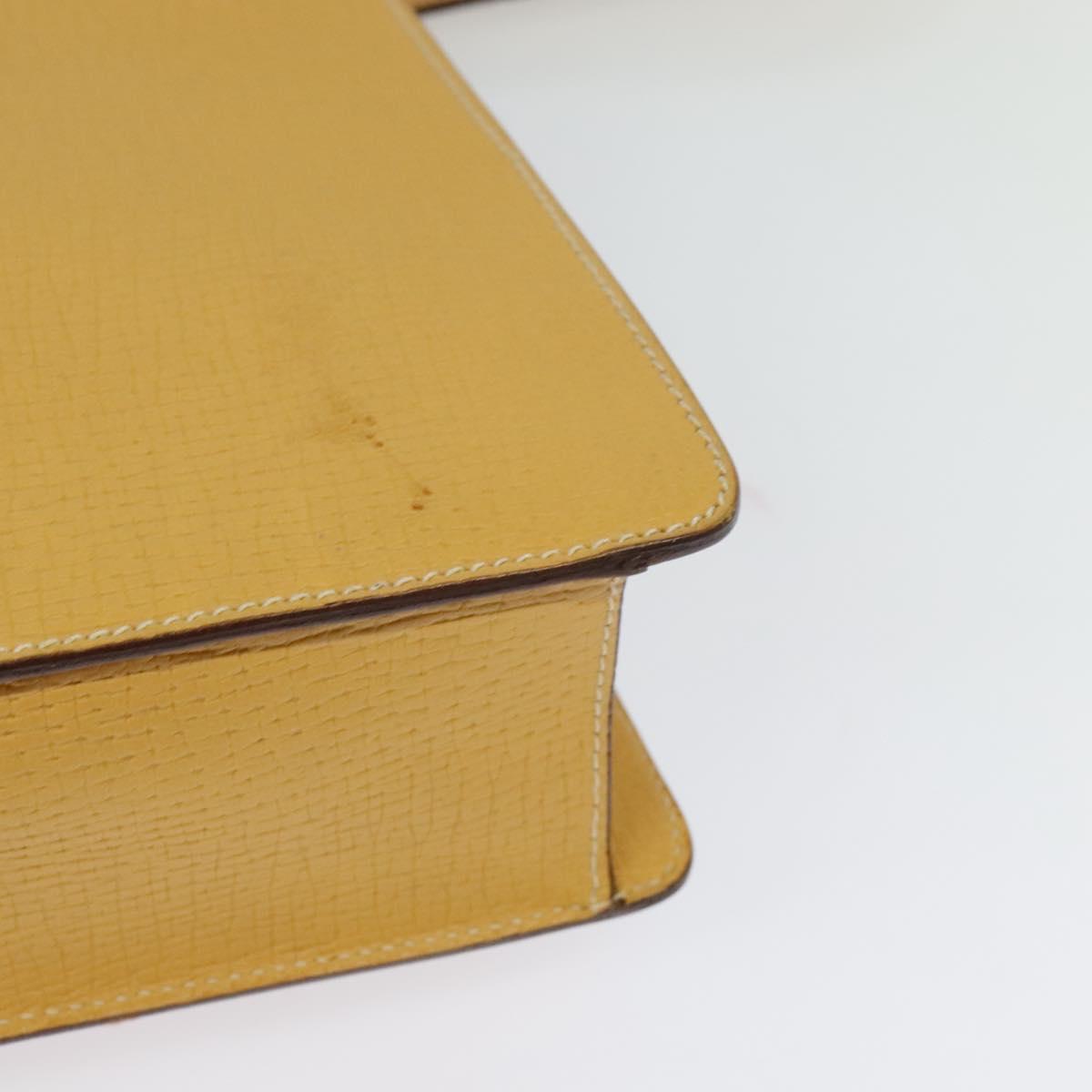 LOEWE Barcelona Hand Bag Leather 2way Yellow Auth sw518