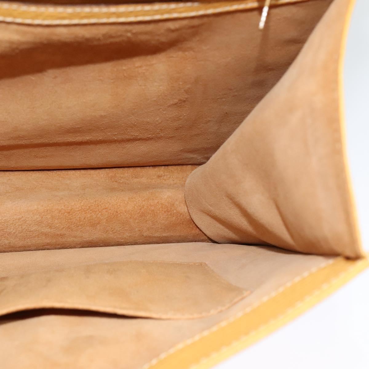 LOEWE Barcelona Hand Bag Leather 2way Yellow Auth sw518