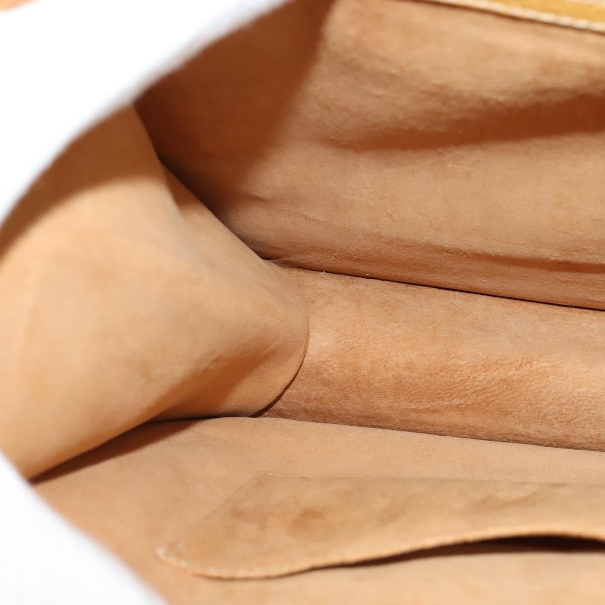 LOEWE Barcelona Hand Bag Leather 2way Yellow Auth sw518