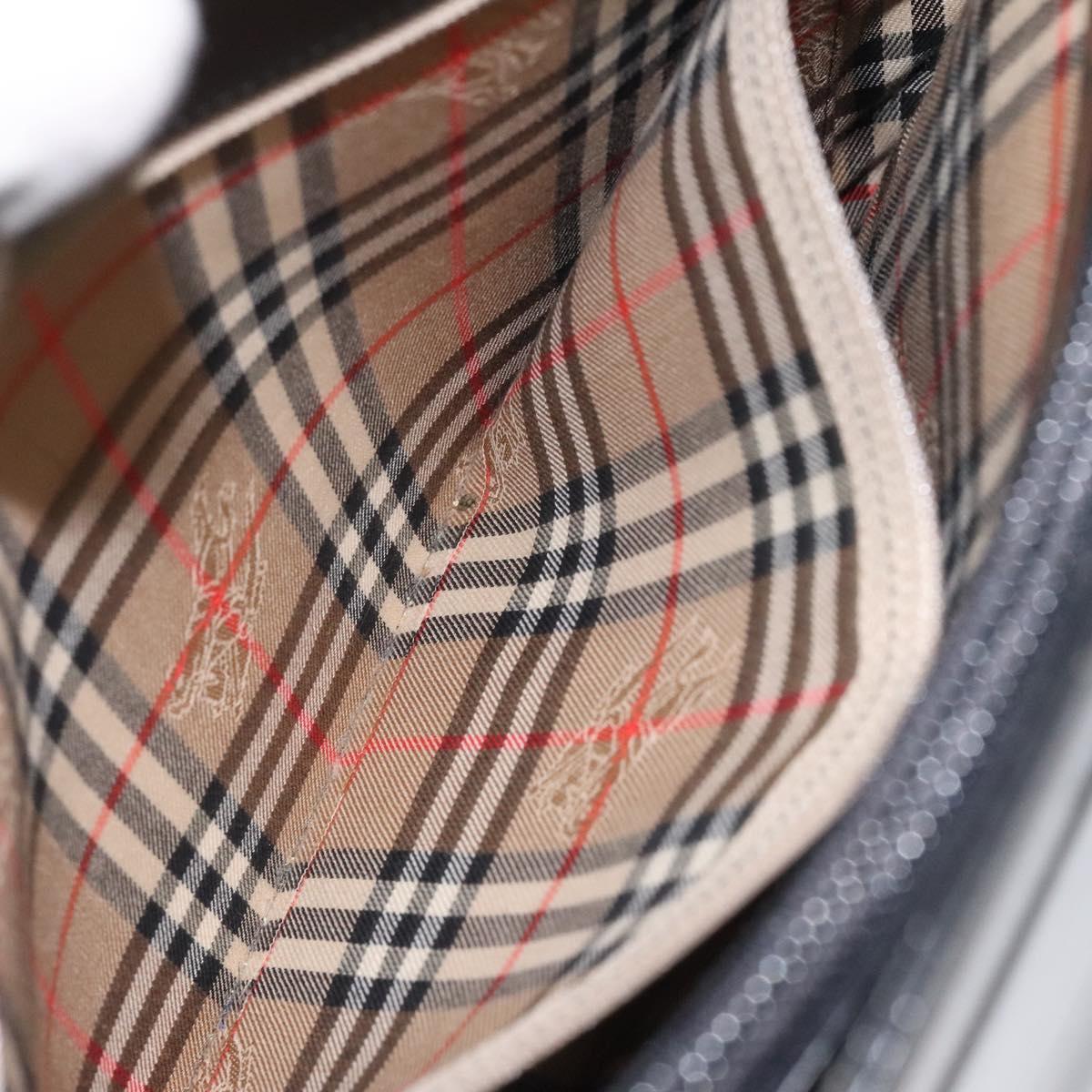 BURBERRY Shoulder Bag Leather Black Auth sw524