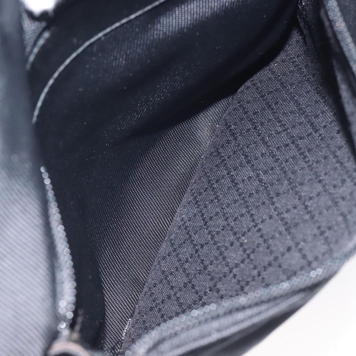 GUCCI Bamboo Shoulder Bag Nylon Black Silver 000 2058 0509 5 Auth sw530
