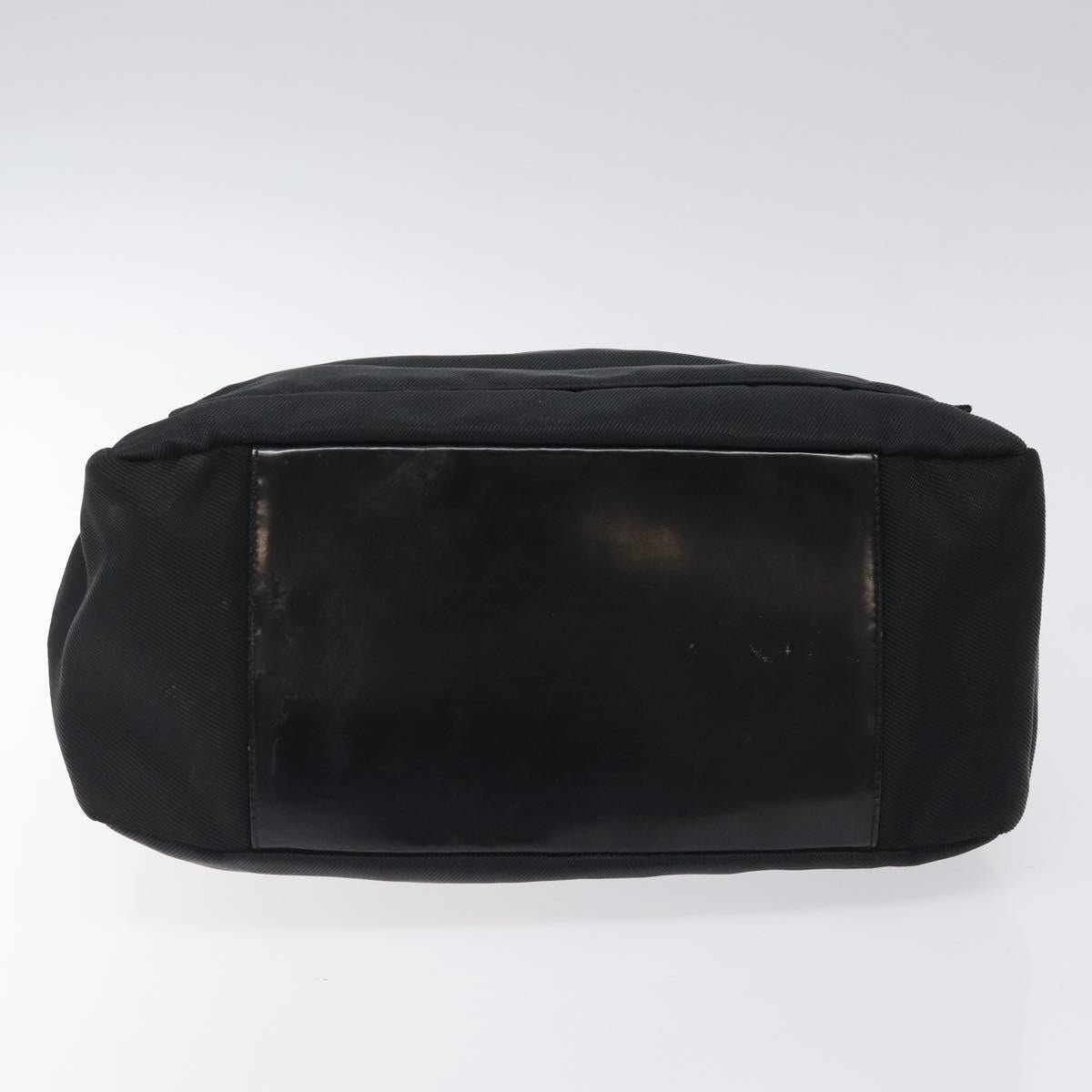 GUCCI Bamboo Shoulder Bag Nylon Black Silver 000 2058 0509 5 Auth sw530