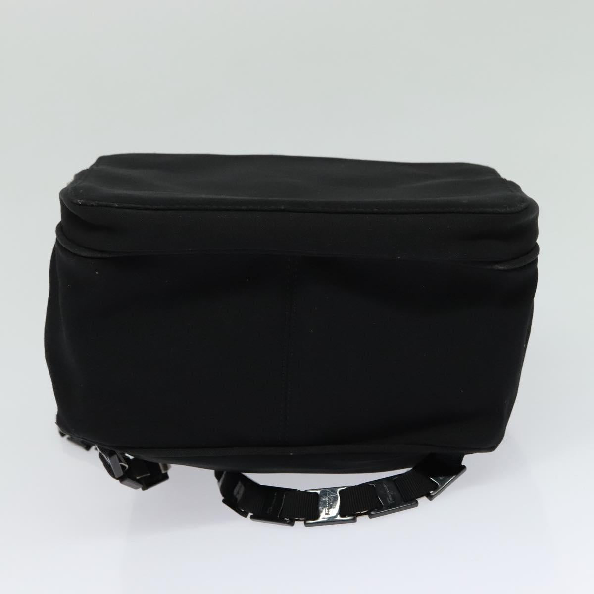 Salvatore Ferragamo Vala Chain Backpack Canvas Black Auth sw532