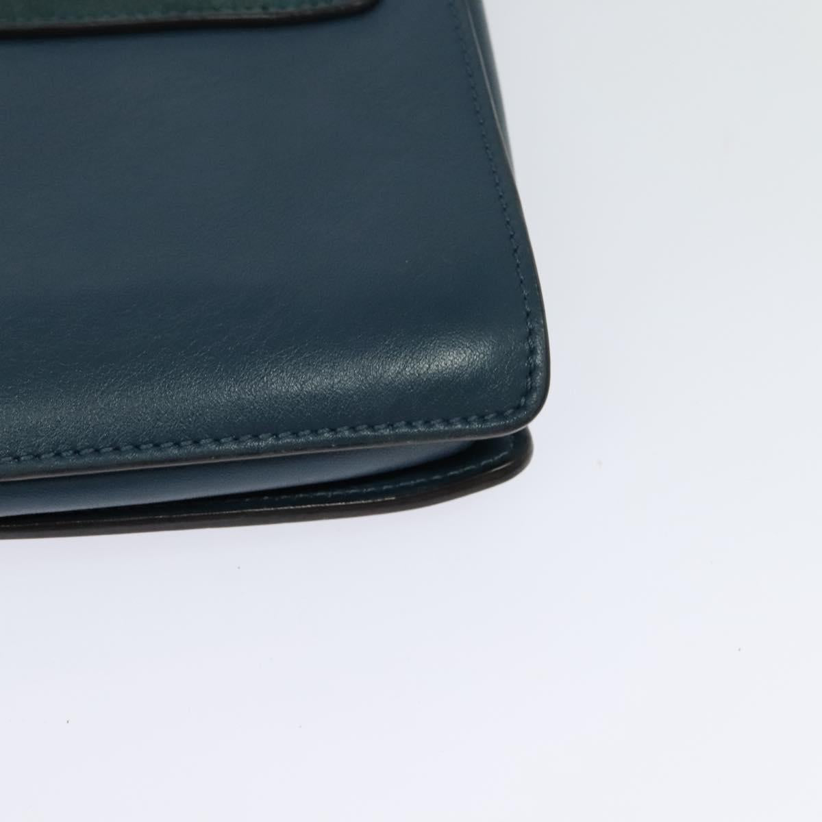 Chloe Fay Shoulder Bag Suede Leather Turquoise Blue Auth sw535