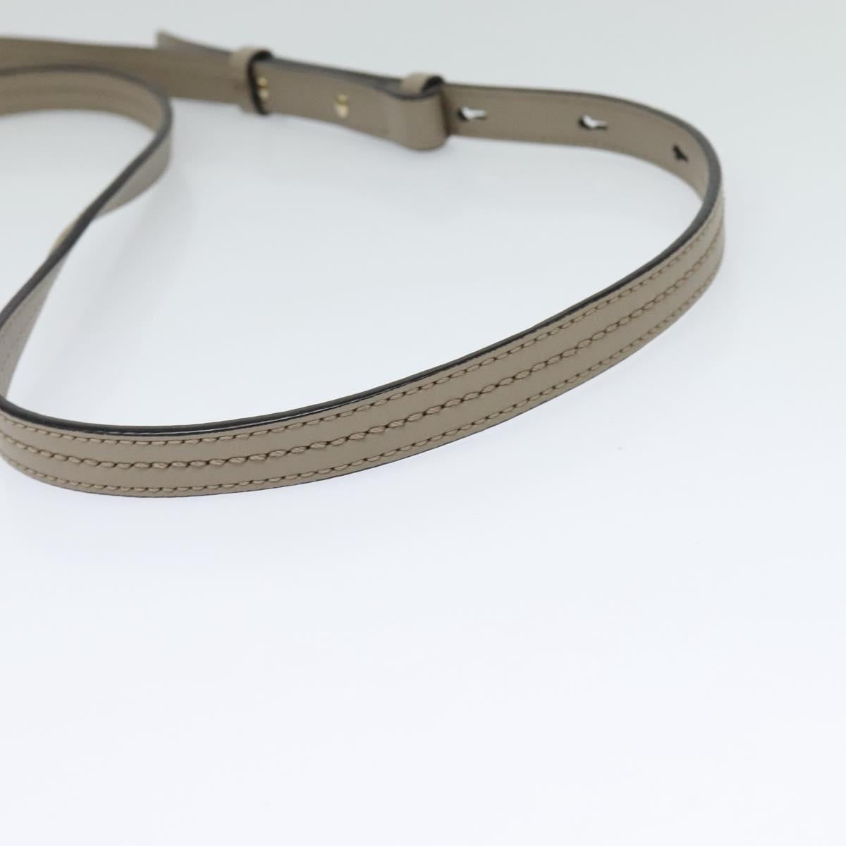 Chloe Fay Shoulder Bag Suede Leather Gray Gold Auth sw536