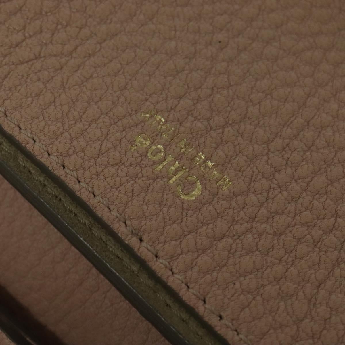 Chloe Chain Drew Shoulder Bag Leather Pink Gold Auth sw539