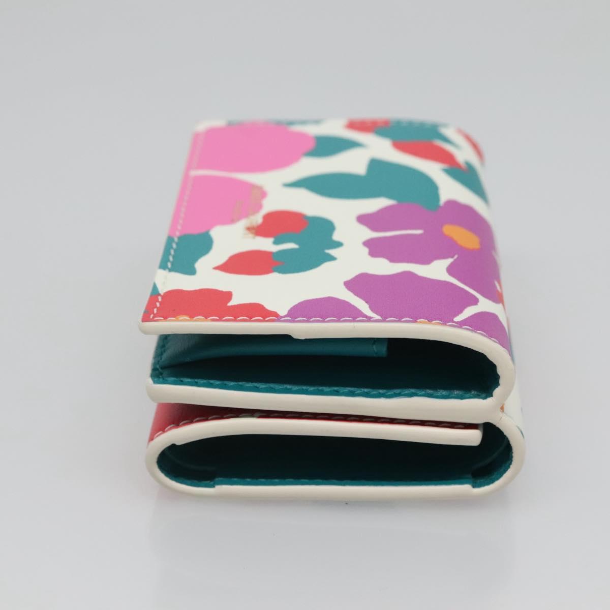 SAINT LAURENT Wallet Leather Gold White Auth sw546