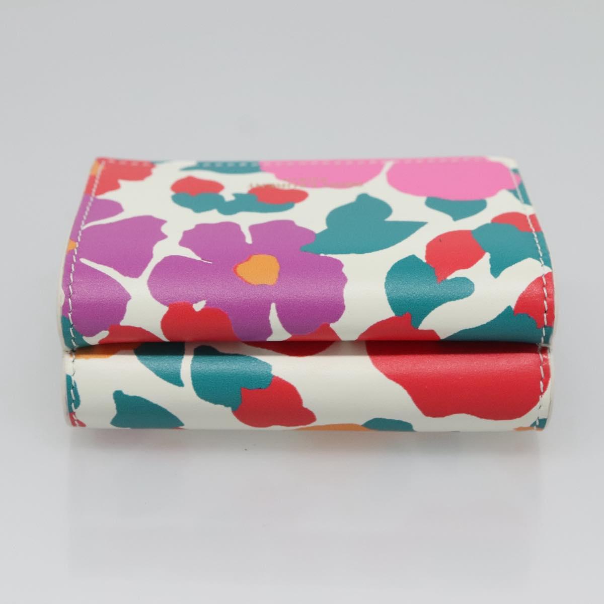 SAINT LAURENT Wallet Leather Gold White Auth sw546