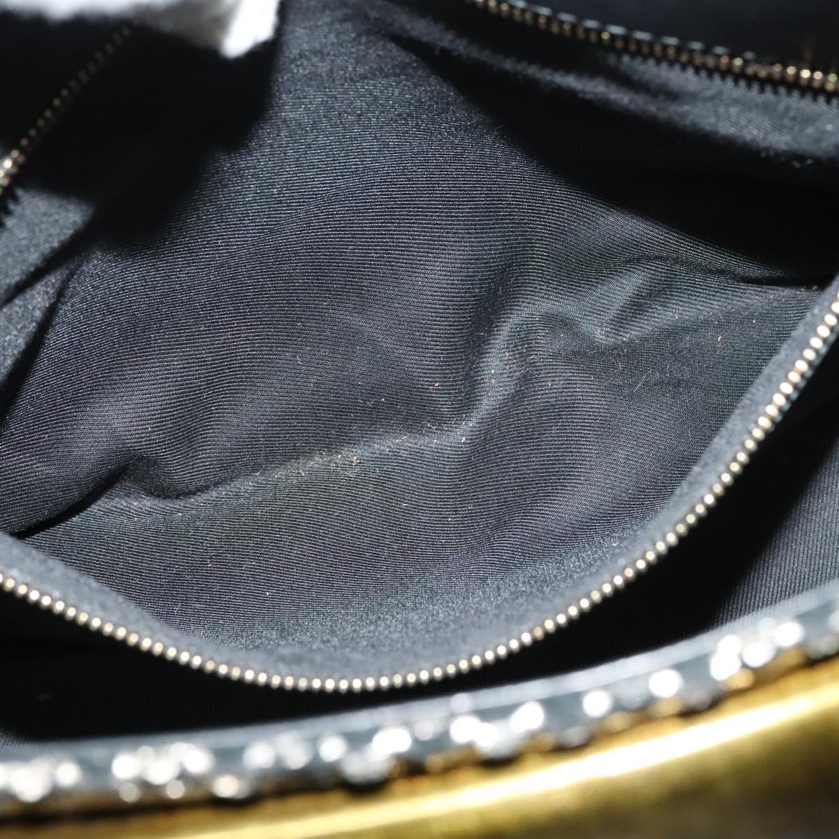 BVLGARI Leoni Hand Bag Leather 2way Gold Auth sw547