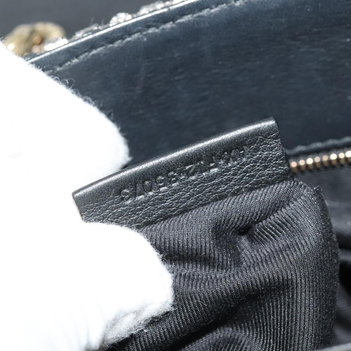 BVLGARI Leoni Hand Bag Leather 2way Gold Auth sw547