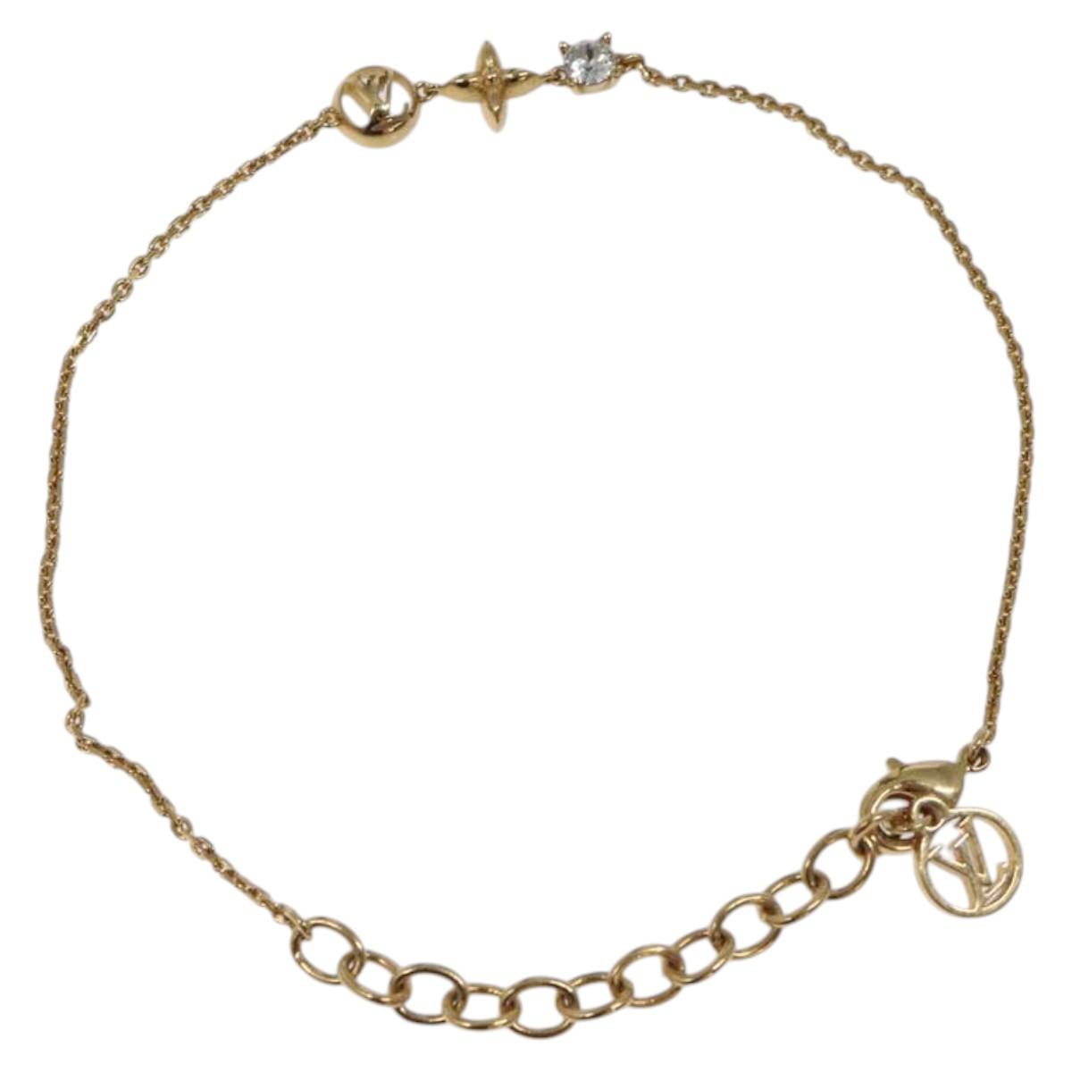 LOUIS VUITTON Bracelet Petit Louis Bracelet metal Gold M00374 LV Auth sw559