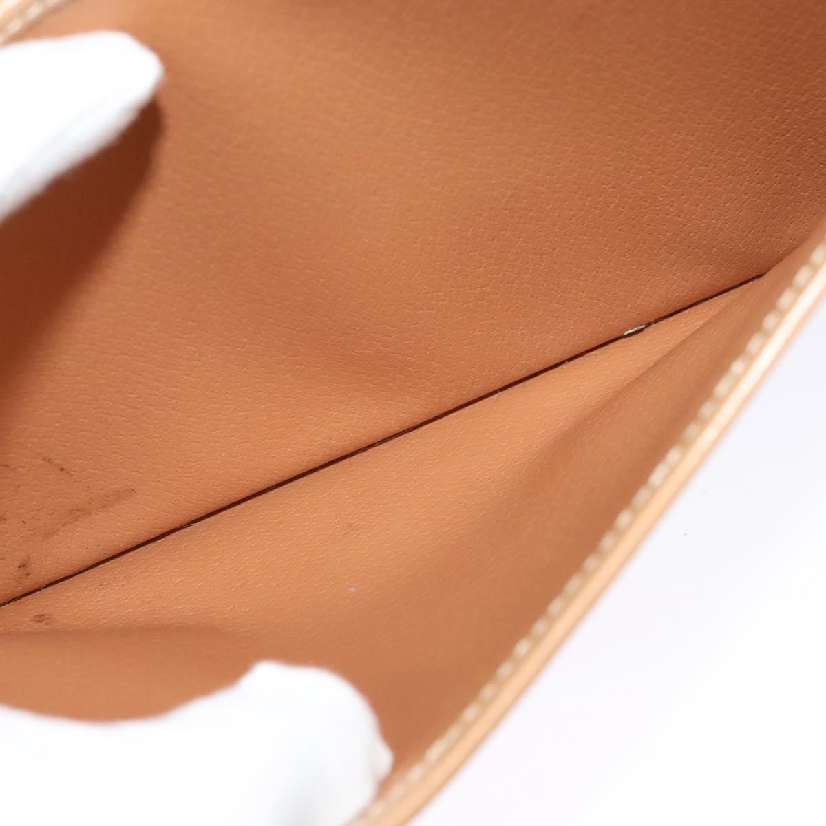 CELINE Macadam Canvas Shoulder Bag PVC Leather Brown Gold Auth sw561