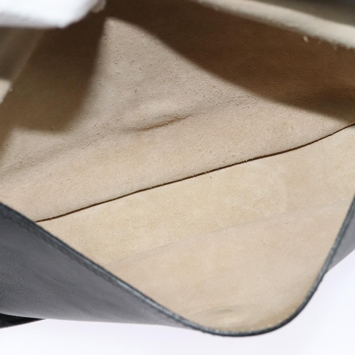 Chloe Curtis Shoulder Bag Suede Black Gold Auth sw587