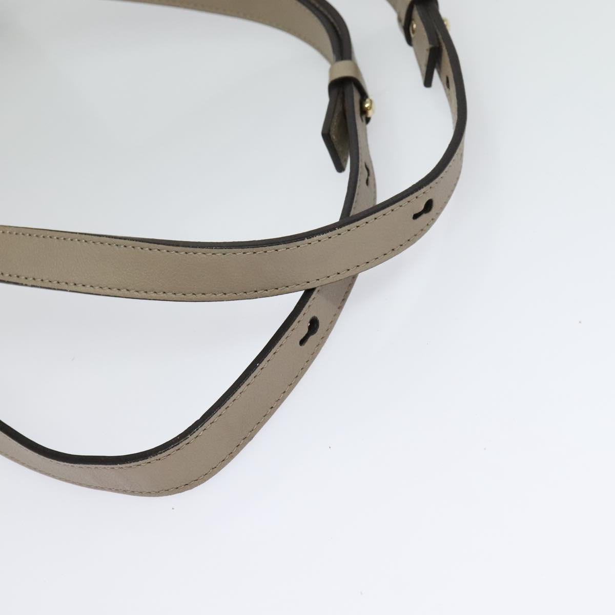 Chloe Fay Shoulder Bag Suede Leather Gray Gold Auth sw589