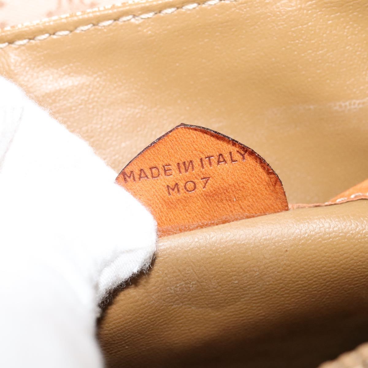 CELINE Macadam Canvas Hand Bag PVC Beige Gold Auth sw601