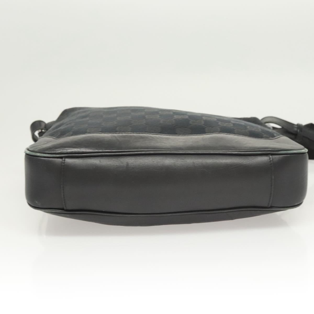 GUCCI GG Canvas Bamboo Hand Bag 2way Black Silver 001 4095 Auth sw640