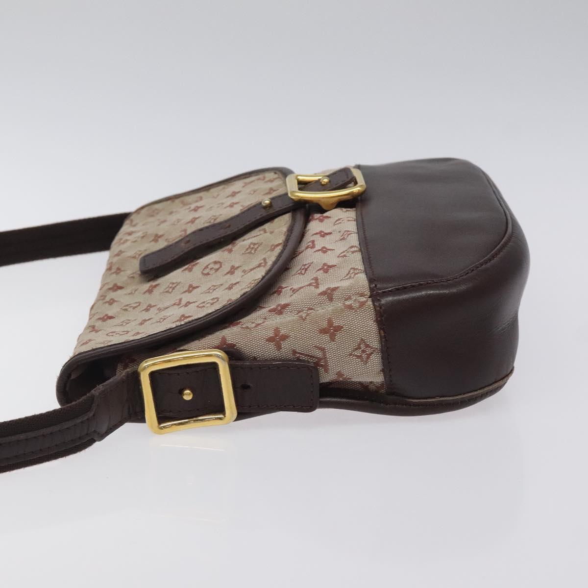 LOUIS VUITTON Monogram Mini Belanger Shoulder Bag Red M92171 LV Auth sw667