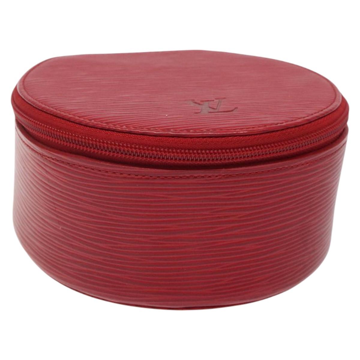 LOUIS VUITTON Epi Ecrin Bijoux 12 Jewelry Box Red M48207 LV Auth sw670