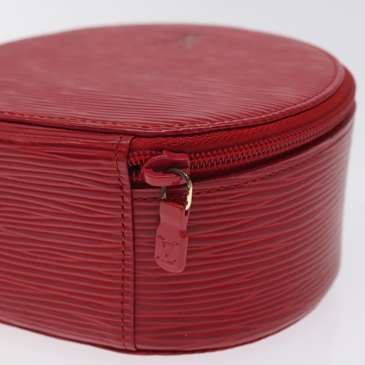 LOUIS VUITTON Epi Ecrin Bijoux 12 Jewelry Box Red M48207 LV Auth sw670