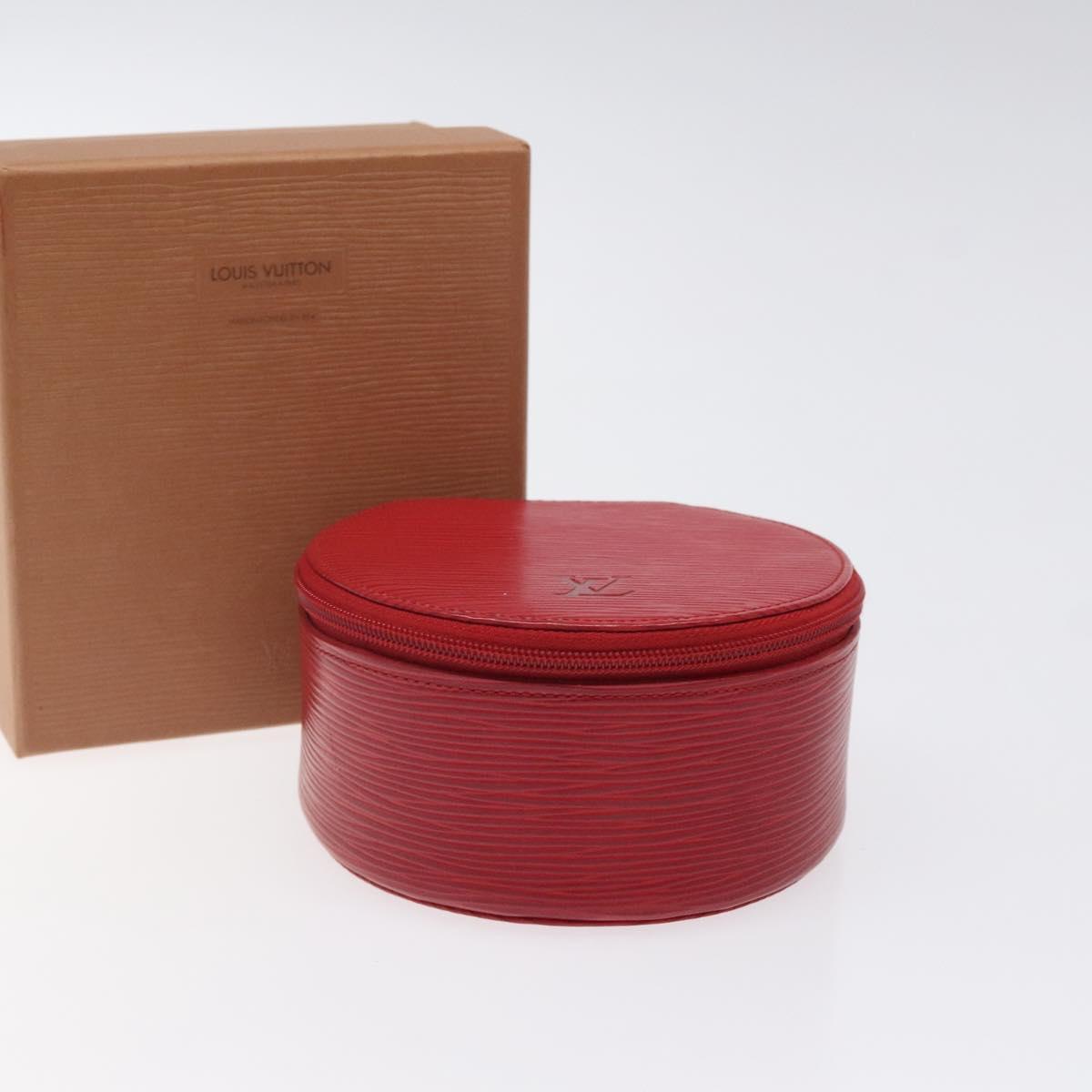 LOUIS VUITTON Epi Ecrin Bijoux 12 Jewelry Box Red M48207 LV Auth sw670