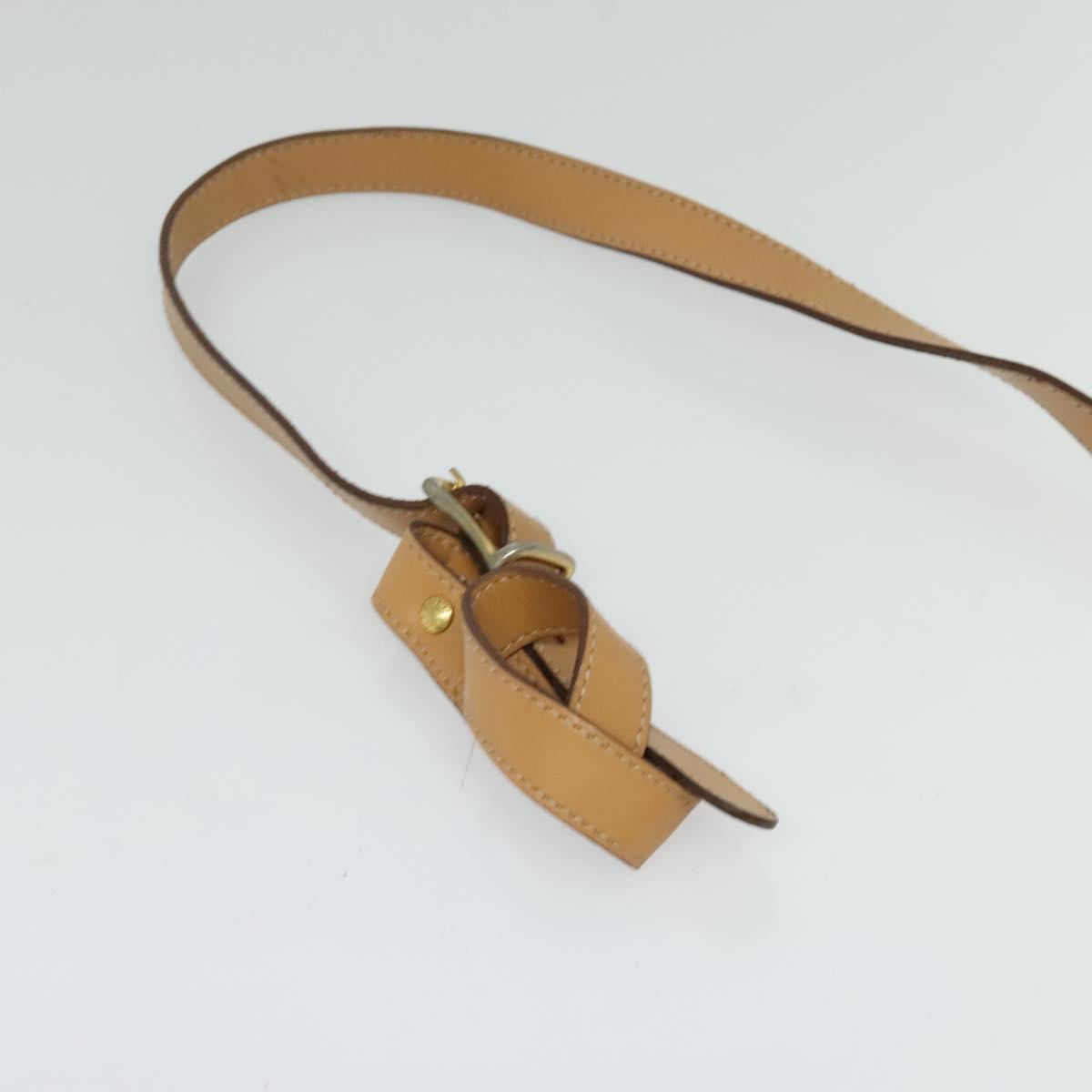 CELINE Macadam Canvas Shoulder Bag PVC Leather Brown Gold Auth sw675