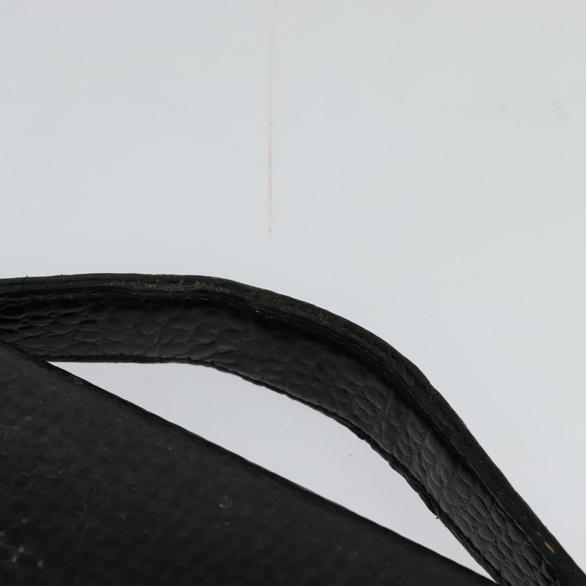 LOEWE Anagram Business Bag Leather Black Gold Auth sw696