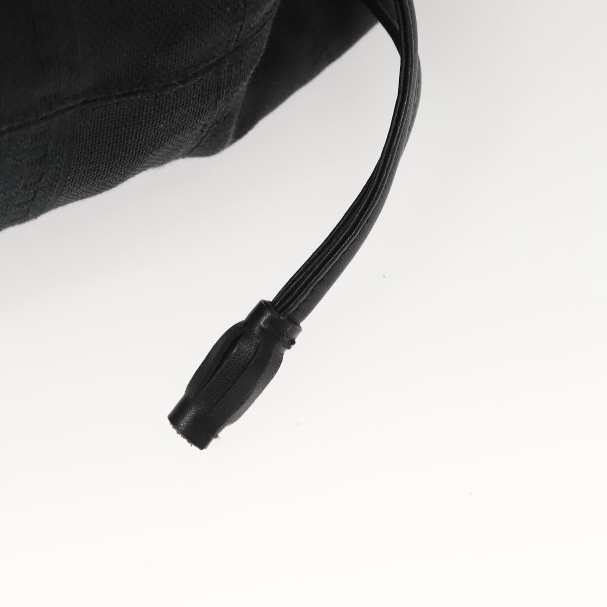 Salvatore Ferragamo Hand Bag Canvas Navy Silver Auth sw699