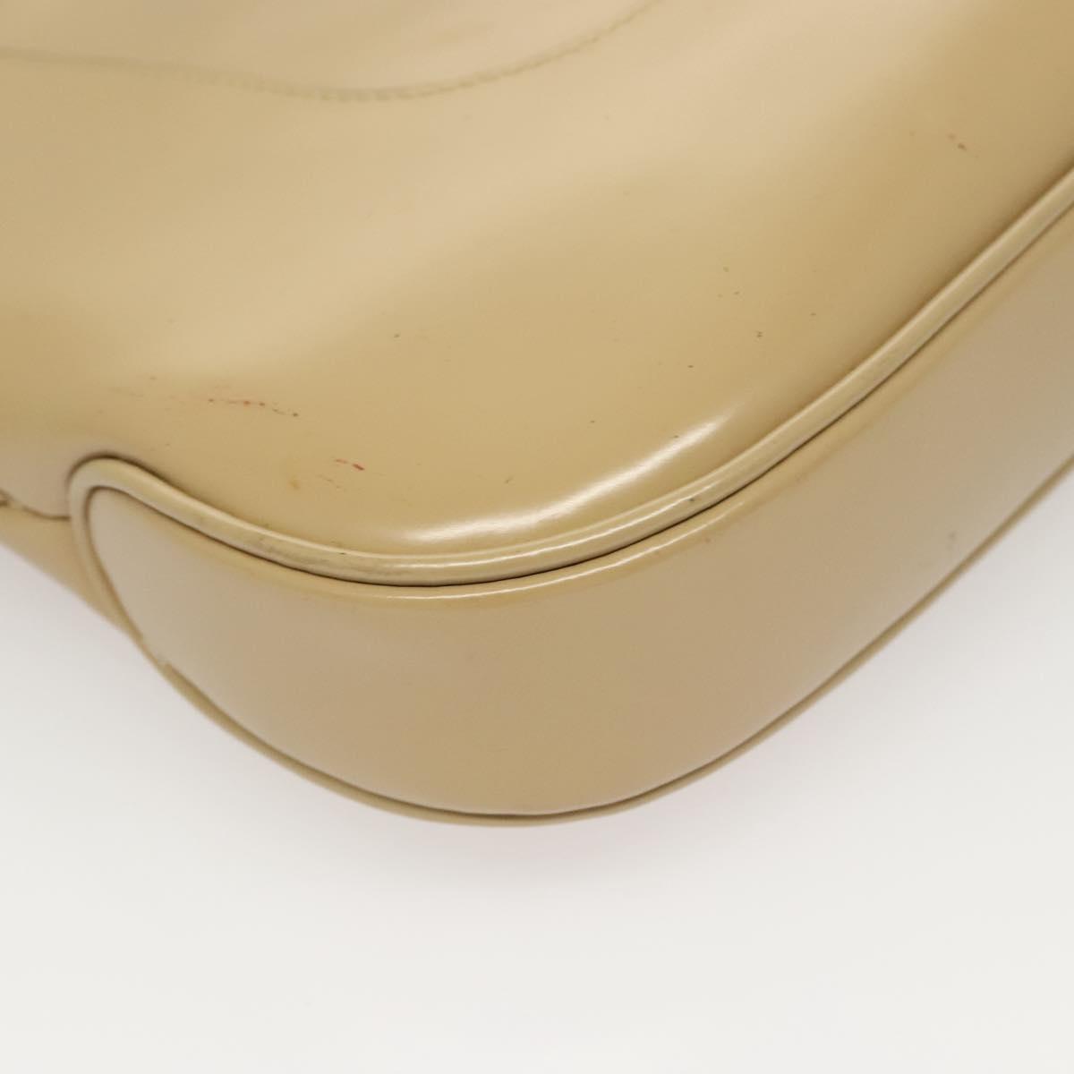GUCCI Hand Bag Leather Beige Gold 001 4150 Auth sw703